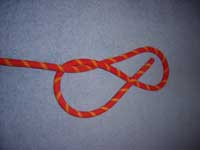 Part completed figure 8 knot.